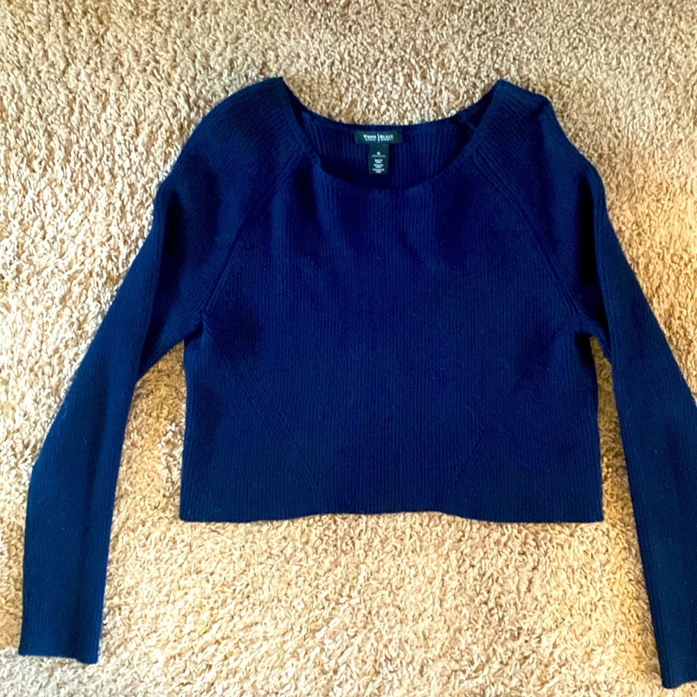 White House Black Market Navy Blue Medium Sweater